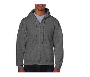 GILDAN GN960 - Full Zip Hooded Gris Athlétique Foncé