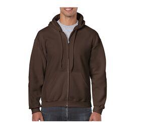 GILDAN GN960 - Full Zip Hooded Chocolat Foncé