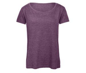 B&C BC056 - Tee-shirt femme Tri-blend Mauve Cendré