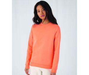 B&C BCW02W - Sweat col rond # femme Melon Orange