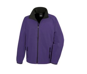 RESULT RS231 - Mens Printable Soft-Shell Jacket Purple/ Black