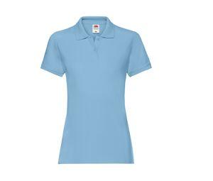 FRUIT OF THE LOOM SC386 - Polo femme coton 180 Sky Blue