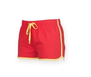 SF Women SK069 - Short rétro femme Red / White