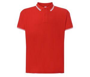 JHK JK205 - Polo homme contrasté Red / White