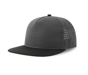 ATLANTIS HEADWEAR AT247 - Casquette visière plate en polyester recyclé Dark Grey / Black